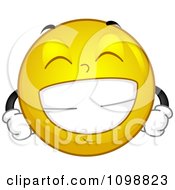 Poster, Art Print Of Yellow Grinning Smiley Emoticon