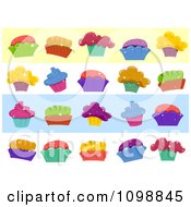 Poster, Art Print Of Colorful Sparkly Cupcake Website Borders