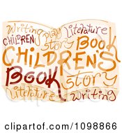 Clipart Childrens Book Day Text Forming A Book Royalty Free Vector Illustration