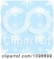 Poster, Art Print Of Seamless Blue And White Snowflake Background Pattern