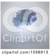 Clipart 3d Brainstorm Cloud And Lightning Royalty Free CGI Illustration by Mopic