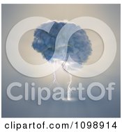 Clipart 3d Brainstorm Cloud With Lightning Royalty Free CGI Illustration by Mopic