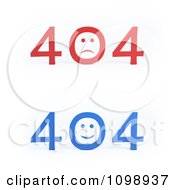 Blue And Red 404 Error File Not Found Messages