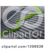 Clipart 3d Path Of Grass Leading Up Stairs Royalty Free CGI Illustration
