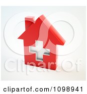 Clipart 3d Red Medical Cross House Royalty Free CGI Illustration by Mopic