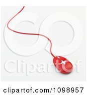 Poster, Art Print Of 3d Red Wired Medical Cross Computer Mouse