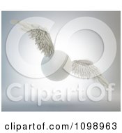 Clipart 3d Winged Sphere Flying Royalty Free CGI Illustration by Mopic