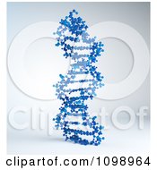 Clipart 3d Blue DNA Strand Royalty Free CGI Illustration
