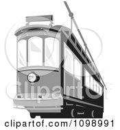 Retro Grayscale Cable Street Car Tram 2