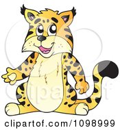 Clipart Presenting Wildcat Royalty Free Vector Illustration