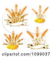 Poster, Art Print Of French Bread And Whole Grain Wheat And Banner Logos