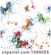 Clipart Seamless Colorful Butterfly Background Pattern Royalty Free Vector Illustration by merlinul #COLLC1099055-0175