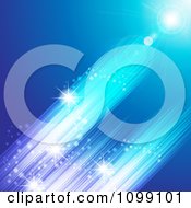 Poster, Art Print Of Blue Streak Of Light Background