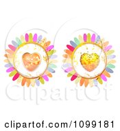 Poster, Art Print Of Dewy Orange And Gold And Orange Heart Flowers