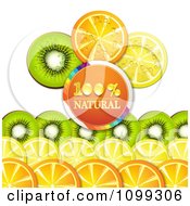 Orange Natural Circle With Rows Of Orange Kiwi And Lemon Slices