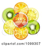 Orange Natural Circle With Orange Kiwi And Lemon Slices