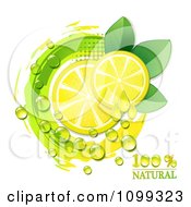 Poster, Art Print Of Juicy Lemon Slices And A Natural Icon
