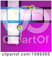 Poster, Art Print Of Film Frames With Rainbow Circles