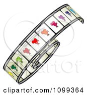Clipart Film Roll With Colorful Camera Frames Royalty Free Vector Illustration by merlinul