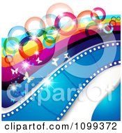 Photography Background Of Butterflies Sparkles Rainbow Circles Stripes And Film Frames