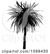 Clipart Silhouetted Palm Tree Royalty Free Vector Illustration by dero