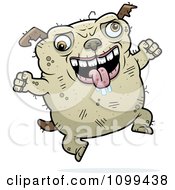 Clipart Jumping Ugly Dog Royalty Free Vector Illustration