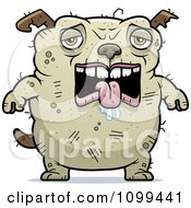 Clipart Depressed Ugly Dog Royalty Free Vector Illustration
