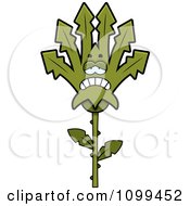 Depressed Marijuana Pot Leaf Mascot