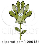 Surprised Marijuana Pot Leaf Mascot