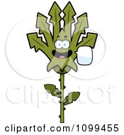 Clipart Talking Marijuana Pot Leaf Mascot Royalty Free Vector Illustration
