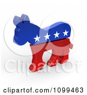 Clipart 3d Democratic Political American Donkey Royalty Free CGI Illustration by stockillustrations