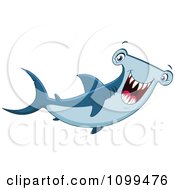 Poster, Art Print Of Happy Hammerhead Shark Smiling
