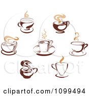 Steamy Brown Coffee Icons 4