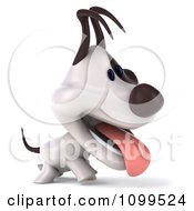 Clipart 3d Happy Jack Russell Terrier Dog Walking Royalty Free CGI Illustration by Julos