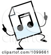 Poster, Art Print Of Mp3 Music Document Mascot Doing A Happy Dance