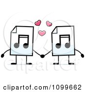 Poster, Art Print Of Mp3 Music Document Mascots Holding Hands
