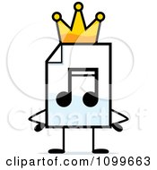 Poster, Art Print Of Mp3 Music Document Mascot King