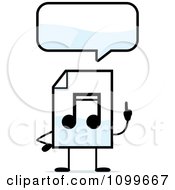 Poster, Art Print Of Mp3 Music Document Mascot Talking