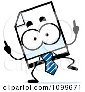 Poster, Art Print Of Business Document Mascot Doing A Happy Dance
