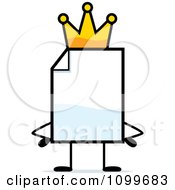 Poster, Art Print Of Blank Document Mascot King