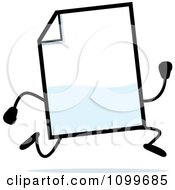 Poster, Art Print Of Blank Document Mascot Running