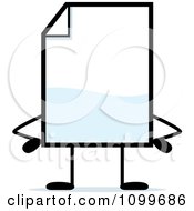 Clipart Blank Document Mascot With Hands On Hips Royalty Free Vector Illustration