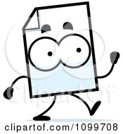Clipart Document Mascot Walking Royalty Free Vector Illustration