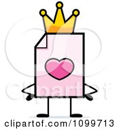 Clipart Love Document Mascot King Royalty Free Vector Illustration