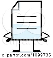 Poster, Art Print Of Note Document Mascot With Hands On Hips