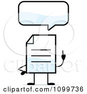 Poster, Art Print Of Note Document Mascot Talking