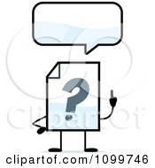 Clipart Help Document Mascot Talking Royalty Free Vector Illustration
