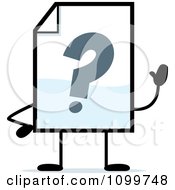 Clipart Help Document Mascot Waving Royalty Free Vector Illustration