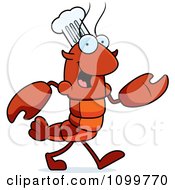Clipart Walking Chef Lobster Or Crawdad Mascot Character Royalty Free Vector Illustration by Cory Thoman