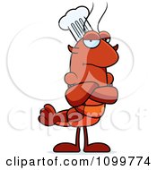 Clipart Grumpy Chef Lobster Or Crawdad Mascot Character Royalty Free Vector Illustration by Cory Thoman
